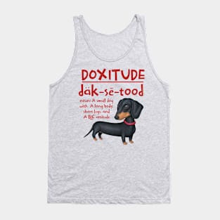 Cute Funny Dachsie Dachshund Attitude Tank Top